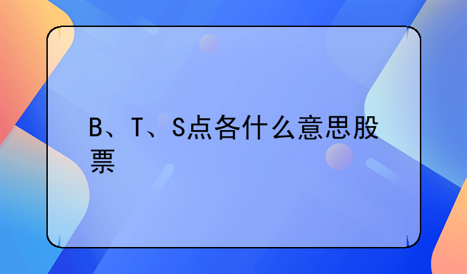 B、T、S点各什么意思股票